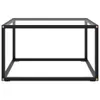 vidaXL Table basse noire avec verre trempé 60x60x35 cm Voir les images du produit 9