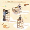 COSTWAY 3 in 1 Lernturm, 50 kg belastbar, Tritthocker mit Produktbild-Vorschau 4