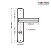 KOTARBAU® Türdrückerset 90 mm WC Langschild Nickel-Chrom Produktbild-Vorschau 7