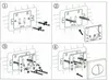 Diagram showing the installation steps for a toilet flush plate. Anteprima dell’immagine prodotto