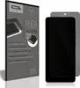A product packaging for a phone screen protector is shown next to a smartphone with a screen protector applied. Produktbild-Vorschau