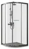 Halbrunde Duschkabine 90x90x190 cm, Gun-Metal-Profile, 6 mm Produktbild-Vorschau 7