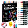 Creative Acrylmarker Set 12 Stück – Doppelseitige Malstifte Produktbild-Vorschau 1