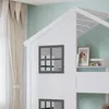 Merax Etagenbett Hausbett 90x200cm mit Treppenaufbewahrung, Produktbild-Vorschau 9