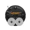 The underside of a black robot vacuum cleaner with its brushes and mop pads visible. Produktbild-Vorschau