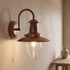 Wandleuchte mit Schalter innen Metall Glas E27 26 cm hoch Produktbild-Vorschau 1