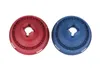 Two plastic circular components, one red and one blue, are shown against a white background. Produktbild-Vorschau