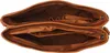 The inside of an open leather bag. Produktbild-Vorschau