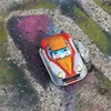 Blechspielzeug - Rennwagen - Space Invader - orange weiß - Produktbild-Vorschau 7