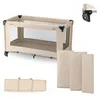 Lit de voyage Deryan pour bébé, avec matelas – 120 x 60 cm Voir les images du produit 1
