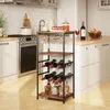 Iropro Casier à vin sur pied à 5 étages avec support pour Voir les images du produit 3