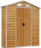 vidaXL Szopa ogrodowa Jasnobrązowa 191x385x198 cm Stal Podgląd zdjęcia produktu 7