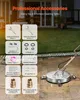 A collection of pressure washer accessories laid out on a patio with a pressure washer in the background. Produktbild-Vorschau