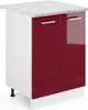A white and red kitchen cabinet with a marble countertop. Anteprima dell’immagine prodotto