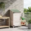 Abri de jardin vidaXL blanc 59 x 56 x 113,5 cm en bois Voir les images du produit 2