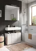 Vira meuble sous lavabo 3 portes, 5 tiroirs blanc brillant, Voir les images du produit 15