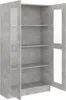 A gray display cabinet with glass doors and shelves. Anteprima dell’immagine prodotto