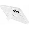 A white smartphone case with a kickstand is shown from a side angle against a white background. Voir les images du produit