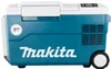 A teal and white Makita cooler box with wheels and a digital display on top. Produktbild-Vorschau