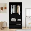 vidaXL Armoire avec étagère noir aspect chêne 100 x 50 x Voir les images du produit 4