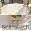 Slnečník Sunny dvojitý 48 mm s kľukou krémovo biely 460 x Náhľad obrázku produktu 4