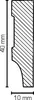 Sockelleiste MDF 10 x 40 Weiß RAL 9016 Foliert Fußleiste Produktbild-Vorschau 5
