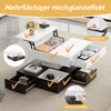Stolik kawowy Sweiko 70x70x40cm z obrotowym blatem 360°, Podgląd zdjęcia produktu 12