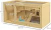 A wooden hamster cage with multiple levels and accessories. Náhled obrázku produktu
