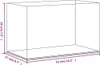 A line drawing of a rectangular display case with dimensions indicated. Náhľad obrázku produktu