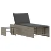 The Living Store Sonnenliegen 2 Stk. mit Tisch Grau Poly Produktbild-Vorschau 6