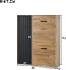A diagram showing the dimensions of a furniture set, likely a wardrobe and storage unit. Produktbild-Vorschau