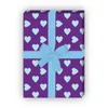 Romantisches Geschenkpapier mit großen Herzen hellblau auf Produktbild-Vorschau 3