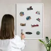 Magnettafel 80x60 cm mit weißem Rahmen - Magnetische Produktbild-Vorschau 2