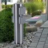 Steckdosensäule, Edelstahl, 4 Außensteckdosen, H 35 cm Produktbild-Vorschau 2