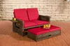 CLP Polyrattan Sofa Ancona 5mm braun-meliert Polsterfarbe Produktbild-Vorschau 1