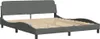 Maison Exclusive - Lit "Dover" gris foncé, 183x213 cm, Voir les images du produit 3