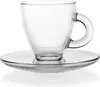 Verres à espresso avec poignée et soucoupes ovales Verres à Voir les images du produit 5