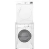A stacked washing machine and dryer set on a white background. Produktbild-Vorschau