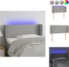 vidaXL LED Kopfteil Hellgrau 93x16x78/88 cm Stoff -  Kopf- Produktbild-Vorschau 1