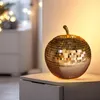 Pomme disco en verre LED 16 cm - bronze - fruit décoratif Voir les images du produit 7