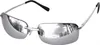 Sonnenbrille Schmal Silber Verspiegelt eckig Rechteckig Produktbild-Vorschau 1