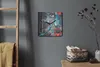 Coloray Uhr auf Leinwand 30x30 cm Wand Uhr Dekoration Produktbild-Vorschau 4