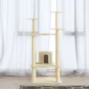 vidaXL Kratzbaum mit Sisal-Kratzsäulen Creme 110 cm Produktbild-Vorschau 2