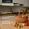 Panier tressé noir avec anse, grand, idéal pour les courses Voir les images du produit 7