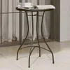 vidaXL Tavolino da bistrot a mosaico bianco e nero Ø50x70 Anteprima dell’immagine prodotto 2
