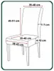 Stuhlhusse Stretch Braun - Samt - Universal - Esszimmer Produktbild-Vorschau 4
