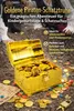 Piraten Schatztruhe mit Schloss und 2 Schlüsseln – goldene Produktbild-Vorschau 2