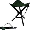 A portable green camping stool shown in both its open and folded states against a white background. Anteprima dell’immagine prodotto