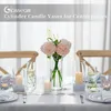 Glasseam Zylinder Vase Glas Klar, Blumenvase Modern 6 Stück Produktbild-Vorschau 5