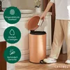CASABEL Mülleimer Küche 50L, 100% Edelstahl, Resistent Produktbild-Vorschau 3